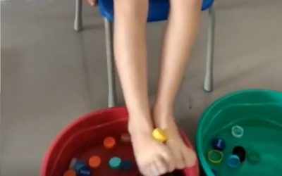 Pescando com os pés!