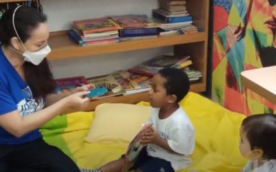 O Maternalzinho chegou na biblioteca!